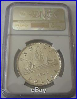 1948 Canada Silver Dollar Beautiful Sharp Strike Bright White Gem Coin