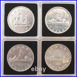1949 1950 1951 1952 Canadas last 4 King George VI silver dollars 4-nice coins