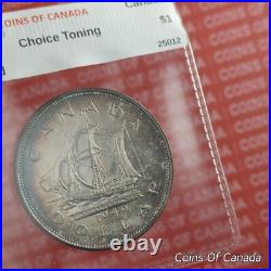 1949 Canada $1 Silver Dollar Coin Uncirculated Choice Toning #coinsofcanada
