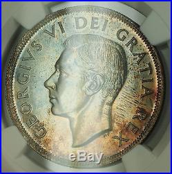 1949 Canada Silver Dollar $1 NGC MS-64 Toned (Better Coin)