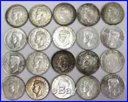 1949 Canada silver dollars One Roll 20-coins original Cabot Ship the Matthew EF+