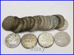 1949 Canada silver dollars One Roll 20-coins original Cabot Ship the Matthew EF+
