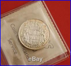 1950 Canada 50 Cent Silver Coin Fifty Half Dollar J83 $125 ICCS MS-64