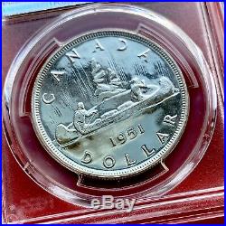 1951 Canada 1 Dollar Silver Coin One Dollar PCGS PL-66 Superb Coin