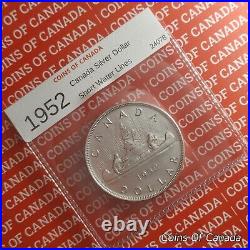 1952 Canada $1 Silver Dollar Coin SWL Short Water Line #coinsofcanada