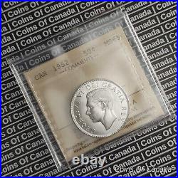1952 Canada Silver 50 Cents Coin ICCS MS 65 Perfect Coin #coinsofcanada