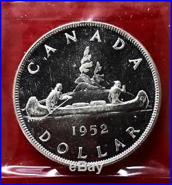1952 NWL Canada 1 Dollar Silver Coin One Dollar #EC626 ICCS PL-65 Old holder
