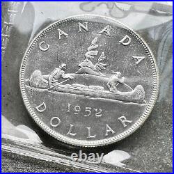 1952 NWL Canada 1 Dollar Silver Coin One Dollar ICCS PL 65 Old Holder