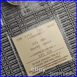 1953 Canada $1 Silver Dollar Coin ICCS MS 63 Heavy Cameo SF SWL #coinsofcanada