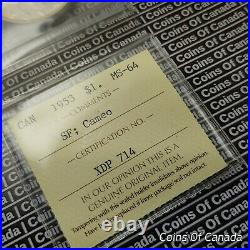 1953 Canada $1 Silver Dollar Coin ICCS MS 64 SF Cameo Nice! #coinsofcanada