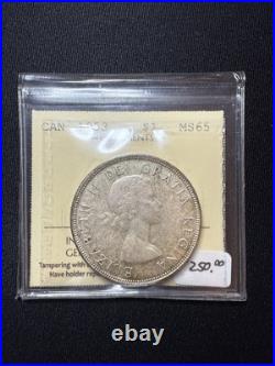 1953 MS-65 NSF Canada $1 Silver Dollar Coin ICCS Coin 1953 MS-65 NSF Canada $1 Silver Dollar Coin ICCS Coin