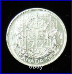 1953 Nsf Proof-like Finish Canada Silver 50 Cents Coin, Pulled From Set, Lot#8