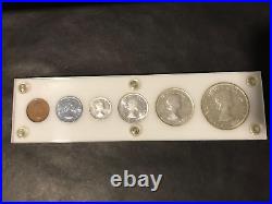 1953 SF Canada Coins Set SILVER IN A DELUX WHITE PLASTIC CASE