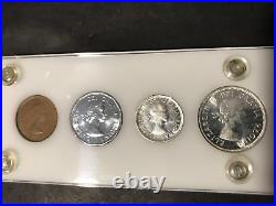 1953 SF Canada Coins Set SILVER IN A DELUX WHITE PLASTIC CASE