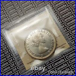 1954 Canada $1 Silver Dollar Coin ICCS MS 64 SWL Short Waterlines #coinsofcanada