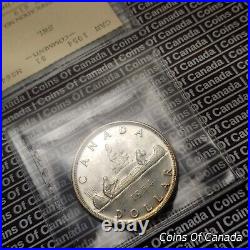 1954 Canada $1 Silver Dollar Coin ICCS MS 64 SWL Short Waterlines #coinsofcanada