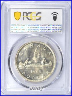 1955 Canada $1 Silver Dollar Arnprior Die Breaks Bu Pcgs Ms63 Choice Coin 1955 Canada $1 Silver Dollar Arnprior Die Breaks Bu Pcgs Ms63 Choice Coin