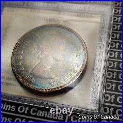1955 Canada $1 Silver Dollar Coin ICCS MS 65 Stunning Toning WOW! #coinsofcanada