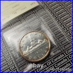 1955 Canada $1 Silver Dollar Coin ICCS PL-66 Cameo #coinsofcanada