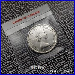 1955 Canada Silver Dollar Coin Rare SWL Short Waterline $1 #coinsofcanada