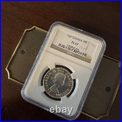 1957 PL-67 Canada 50 Cent Silver Coin Proof Like NGC