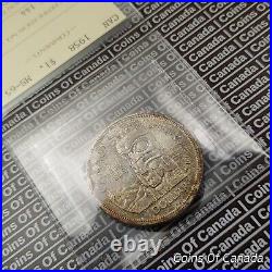 1958 Canada $1 Silver Dollar Coin ICCS MS 65 BC Totem Pole #coinsofcanada