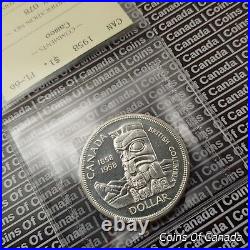 1958 Canada $1 Silver Dollar Coin ICCS PL 66 Cameo Stunning! #coinsofcanada