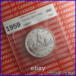 1959 Canada $1 Silver Dollar Cameo UNCIRCULATED Canadian Coin #coinsofcanada