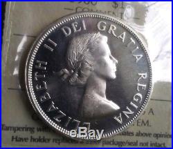 1960 Canada PL-66 Heavy Cameo Silver Dollar $1 Tough Coin In This Grade