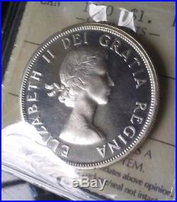 1960 Canada PL-66 Heavy Cameo Silver Dollar $1 Tough Coin In This Grade