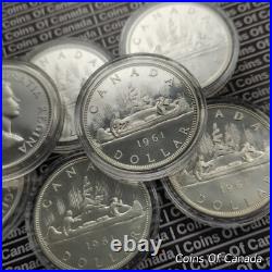 1961 Canada Silver Dollar UNCIRCULATED Coin Multiple Available #coinsofcanada