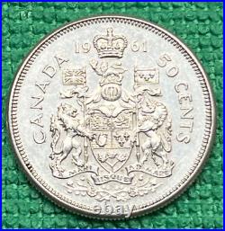 1961 Canada Silver Half Dollar 50C