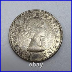 1962 CANADA Queen Elizabeth II Arms Crown VINTAGE SILVER 50 Cents Coin i97796