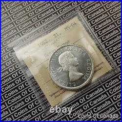 1962 Canada $1 Silver Dollar Coin ICCS MS 64 Heavy Cameo RARE #coinsofcanada