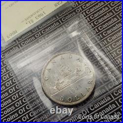 1963 Canada $1 Silver Dollar Coin ICCS MS 65 #coinsofcanada