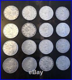 1963 Canada Silver Dollar $1 Coin Collection Lot Of 16 Coins