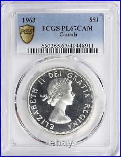 1963 PL67CAM $1 Canada Silver Dollar Coin PCGS Highest Graded Top Pop & Cameo