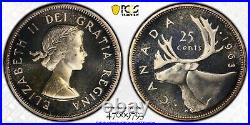 1963 PL67 Cameo Canada 25 Cents Silver Coin Top Pop Grade