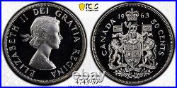 1963 PL 67 DCAM 50 Cents Canada Silver Coin PCGS Only 4 Graded Higher
