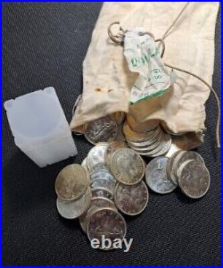 1963 Uncirculated Canada Silver 1 Dollar Roll $20.00 Face Value 20 Coins 80%