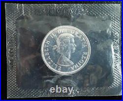 1964 Canadian Silver Dollar Coin No Dot Error Sealed