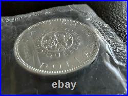 1964 Canadian Silver Dollar Coin No Dot Error Sealed