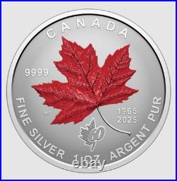 1965-2025 60th Anniversary Canada's Maple Leaf Flag 5-Coin Fractional Silver Set