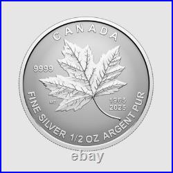 1965-2025 60th Anniversary Canada's Maple Leaf Flag 5-Coin Fractional Silver Set