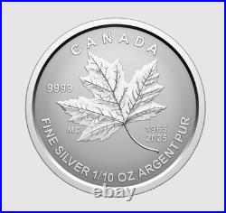 1965-2025 60th Anniversary Canada's Maple Leaf Flag 5-Coin Fractional Silver Set