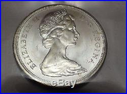 1965 Canada Fifty 50 Cents 800 Silver Half Dollar ICCS Graded Coin B305