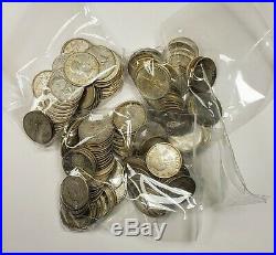 1966 And Older Canada Silver 25 Cents $10.00 Face Value 40 Coins Mixed 80%