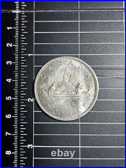 1966 Canada Silver Dollar Coin 23.33 Grams. 800 Silver Large Beads circulated