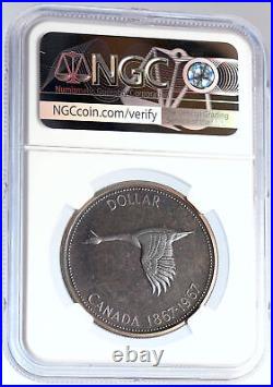 1967 CANADA Confederation Founding Goose SPECIMEN Silver Dollar Coin NGC i105814