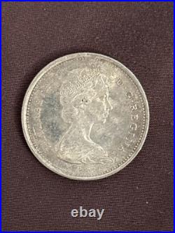 1967 Canada Centennial 25 Cents Wolf Coin Alex Colville Design